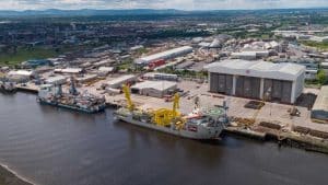 Cable laying vessels at Port of Middlesbrough