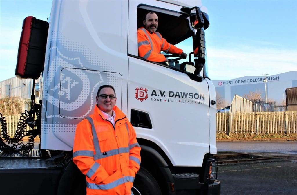 Transport Manager Paul Scott & Newly Qualified Class 1 DHGV Driver Michael Taylor